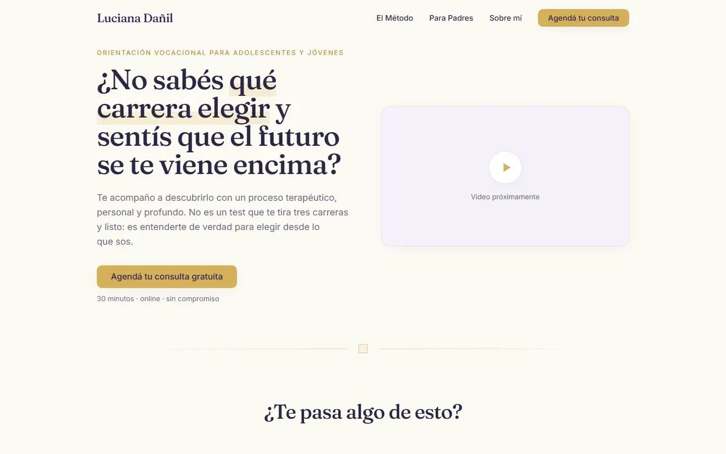 Captura del sitio Luciana Dañil