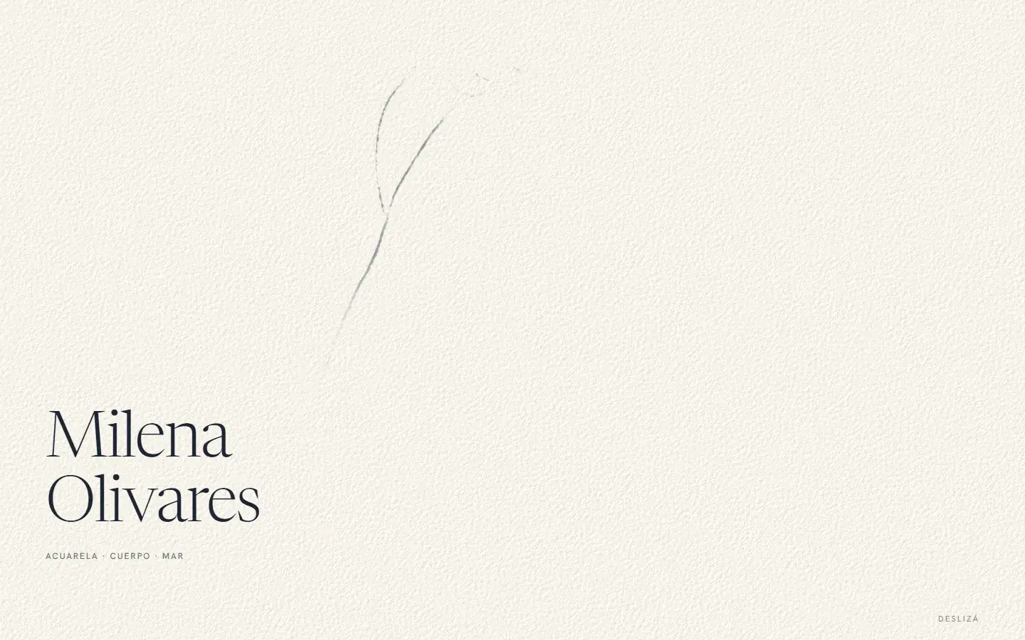 Captura del sitio Milena Olivares · Acuarela