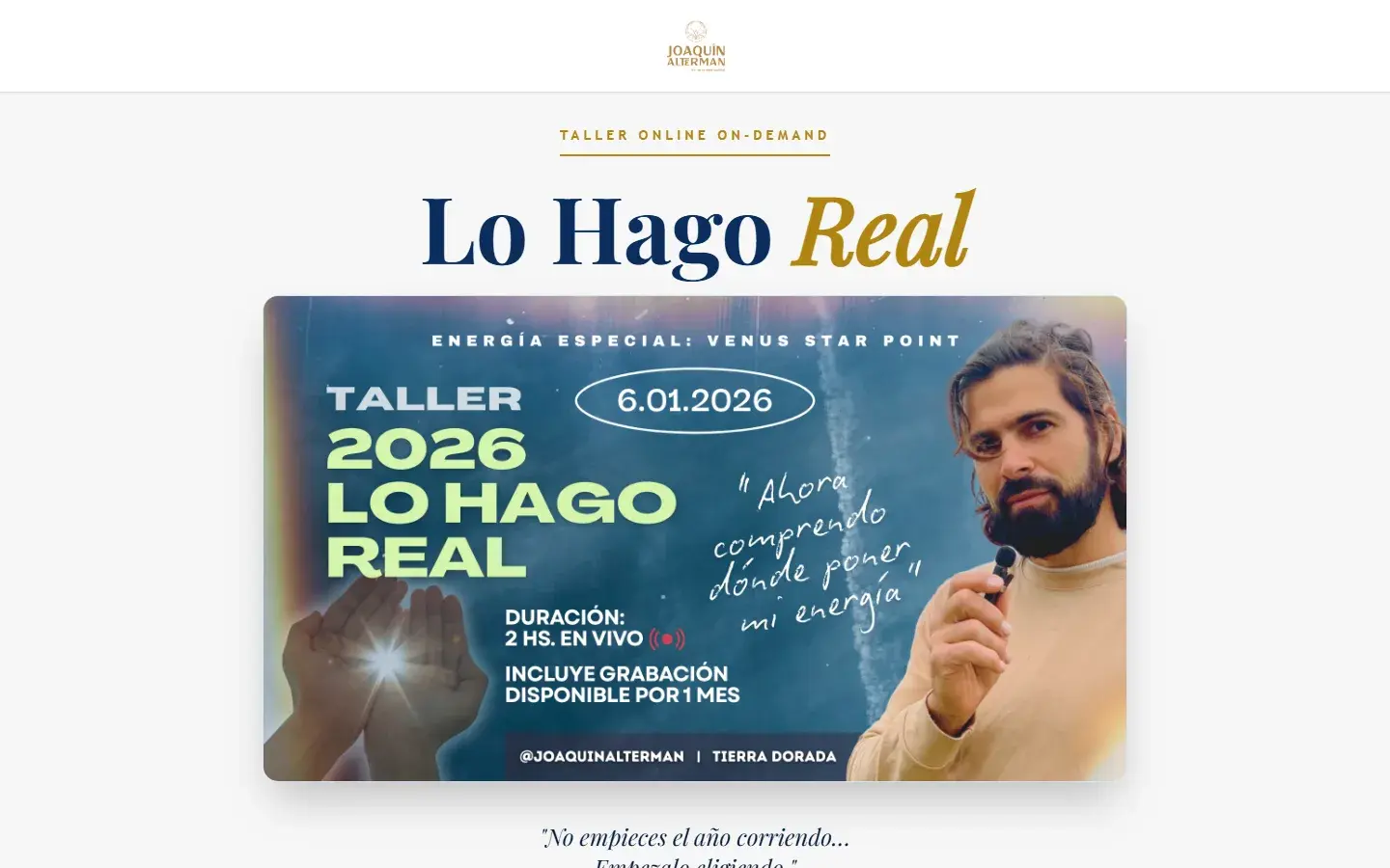 Captura del sitio Lo Hago Real