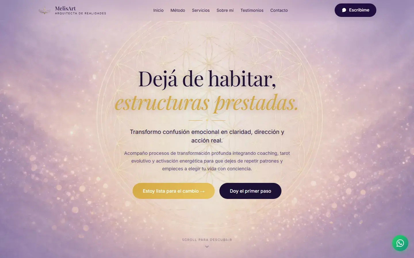 Captura del sitio MelisArt